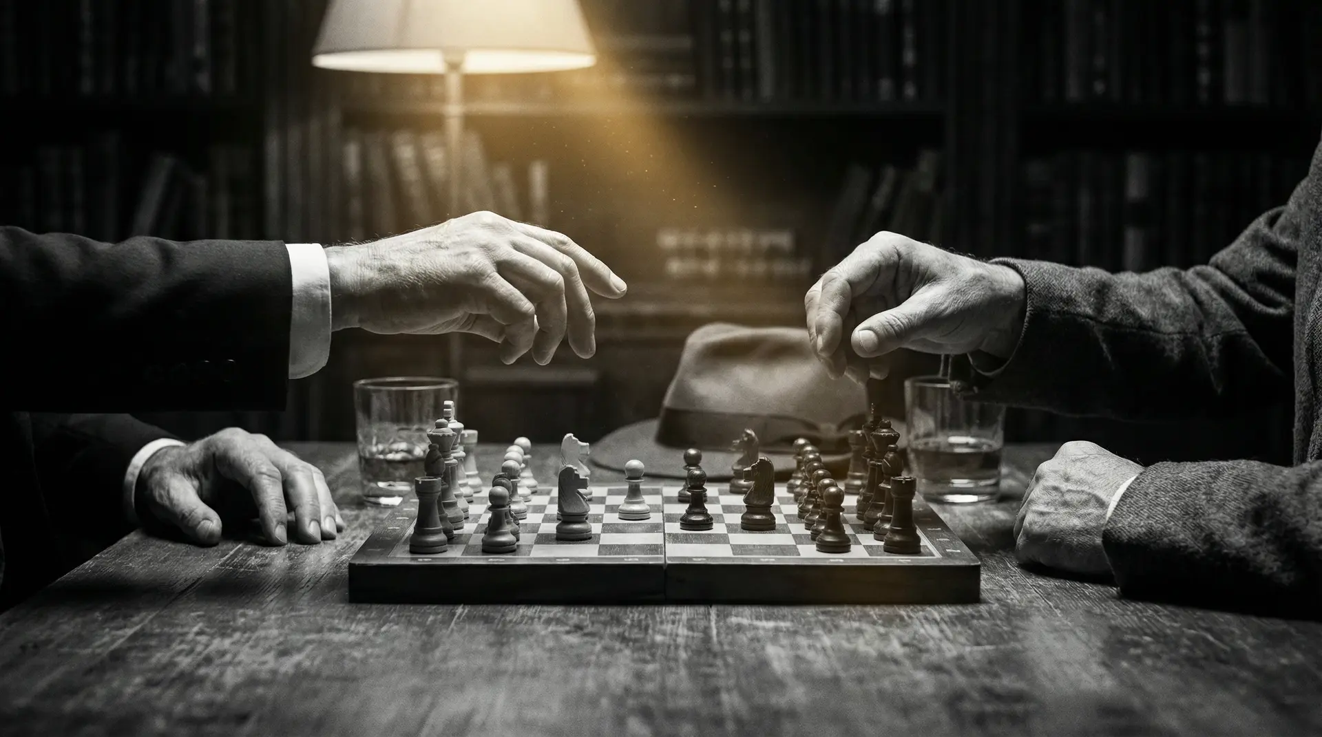lvmaoshe 艺术探索系列 - 非线性叙事，棋盘上的对弈象征命运的交错
